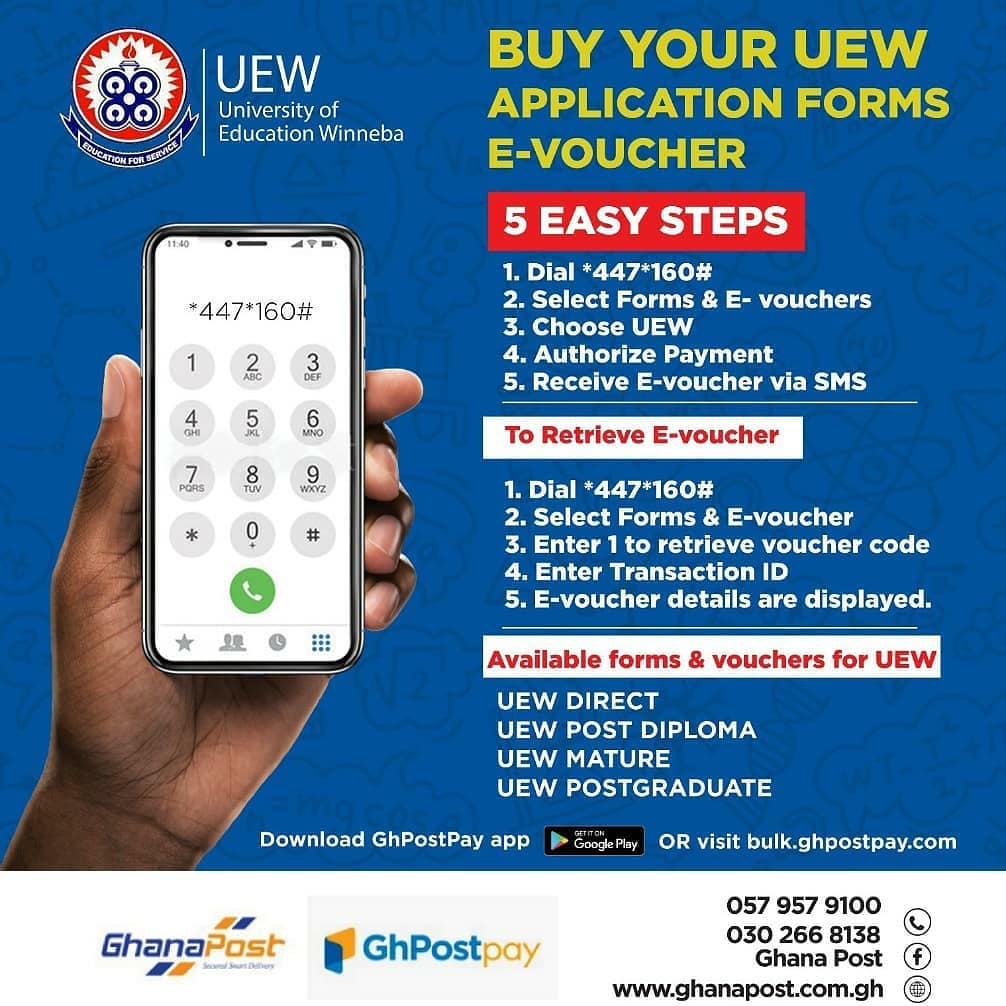 How to Buy UEW Five Semester Application Forms E-Voucher Online